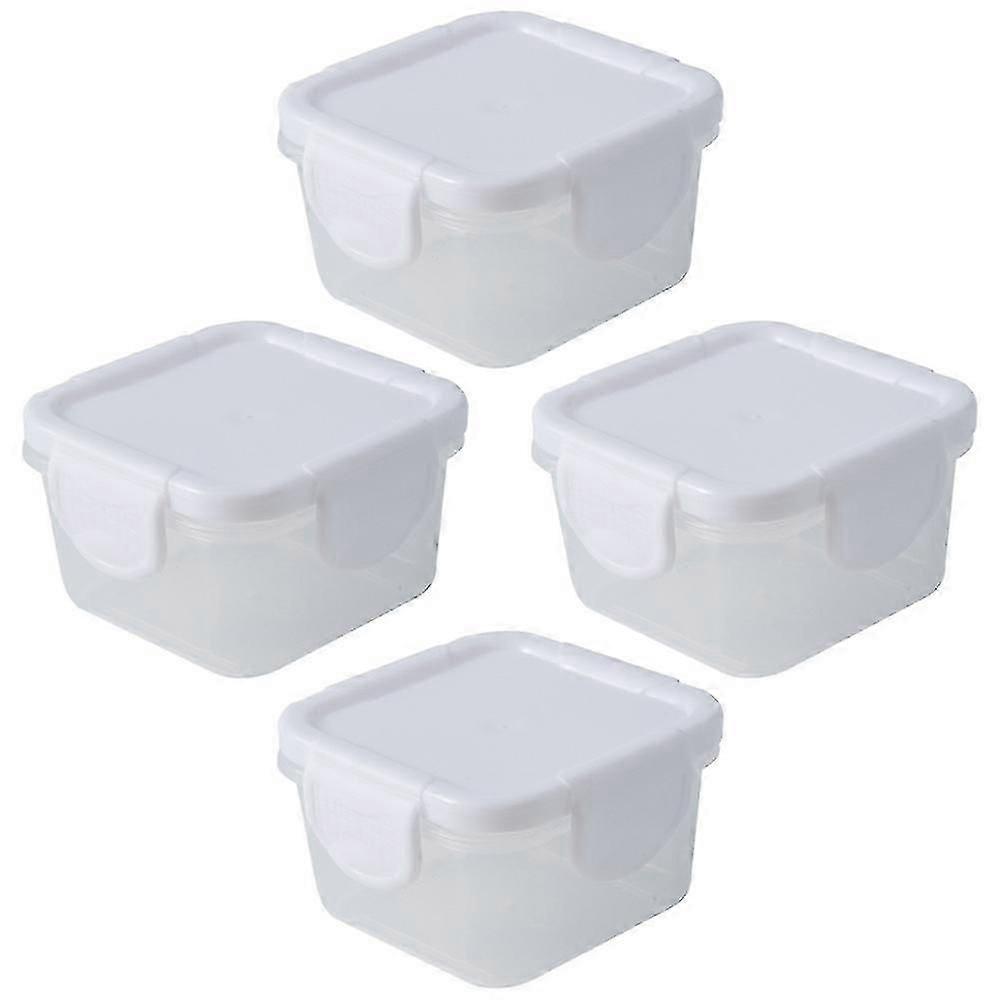 4Pcs Mini Fresh-Keeping Boxes Lidded Vegetables Containers Condiment Case CSC-WHBYV