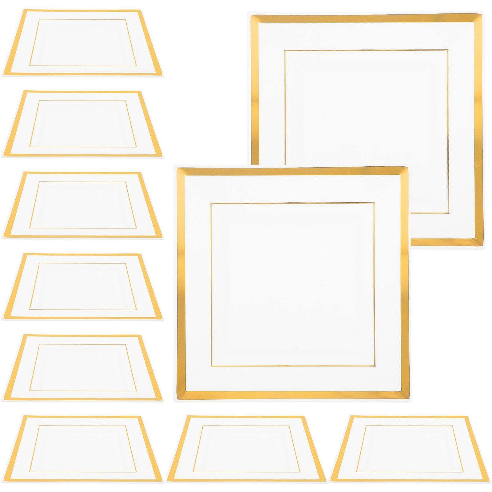 Plastic Serving Tray Square compatible with Food Serving 10Pcs Snack Tray