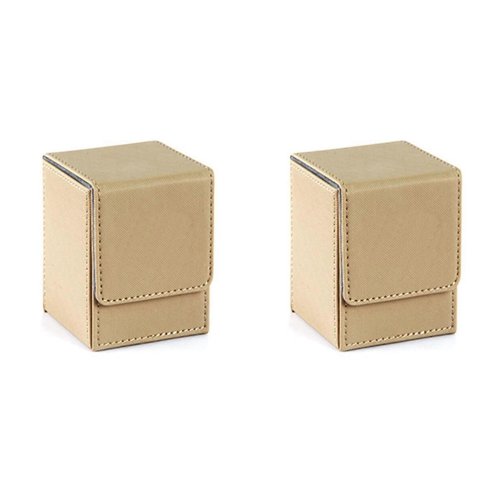 Sand PU Card Deck Box 104x82x79mm