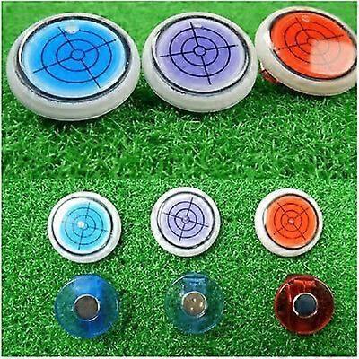 2 pcs Relativelk Golf Ball Marker Round Cap Clip Mark with Level Function,Bubble Level
