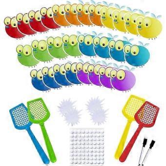 28 Fly Cards,4 Fly Swatter,Fly Swatting Games,Sight Words Games,Math Game for Kids,Blank Cards,Erasable,Card 4 Inch2_cjY1 core