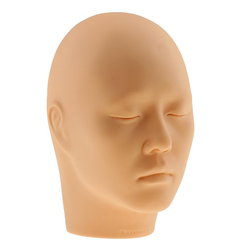 Soft Silicone Massage Eyelash Makeup Practice Training Mannequin Head