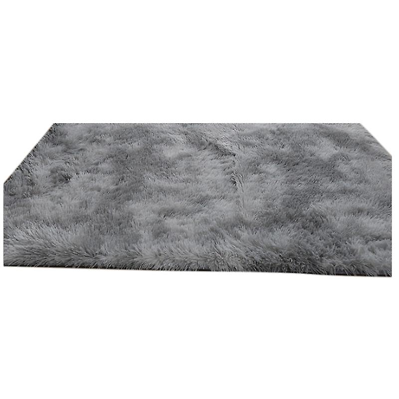 Tie- Gradient Color Carpet Bedroom Living Room Coffee Table Mat Long Hair Washed Floor Mat