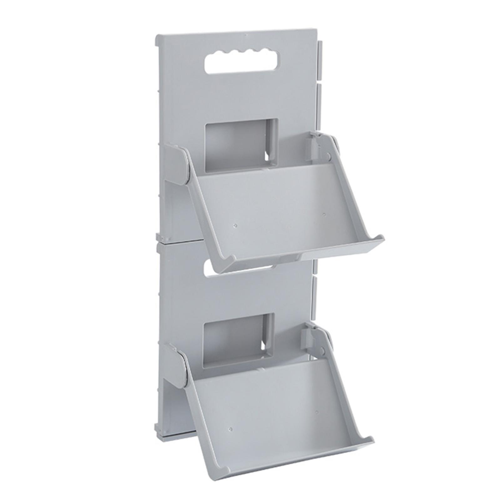 2pcs Vertical Stackable Shoes Rack Foldable Space-saving Shoe Stand Shelf Organizer New