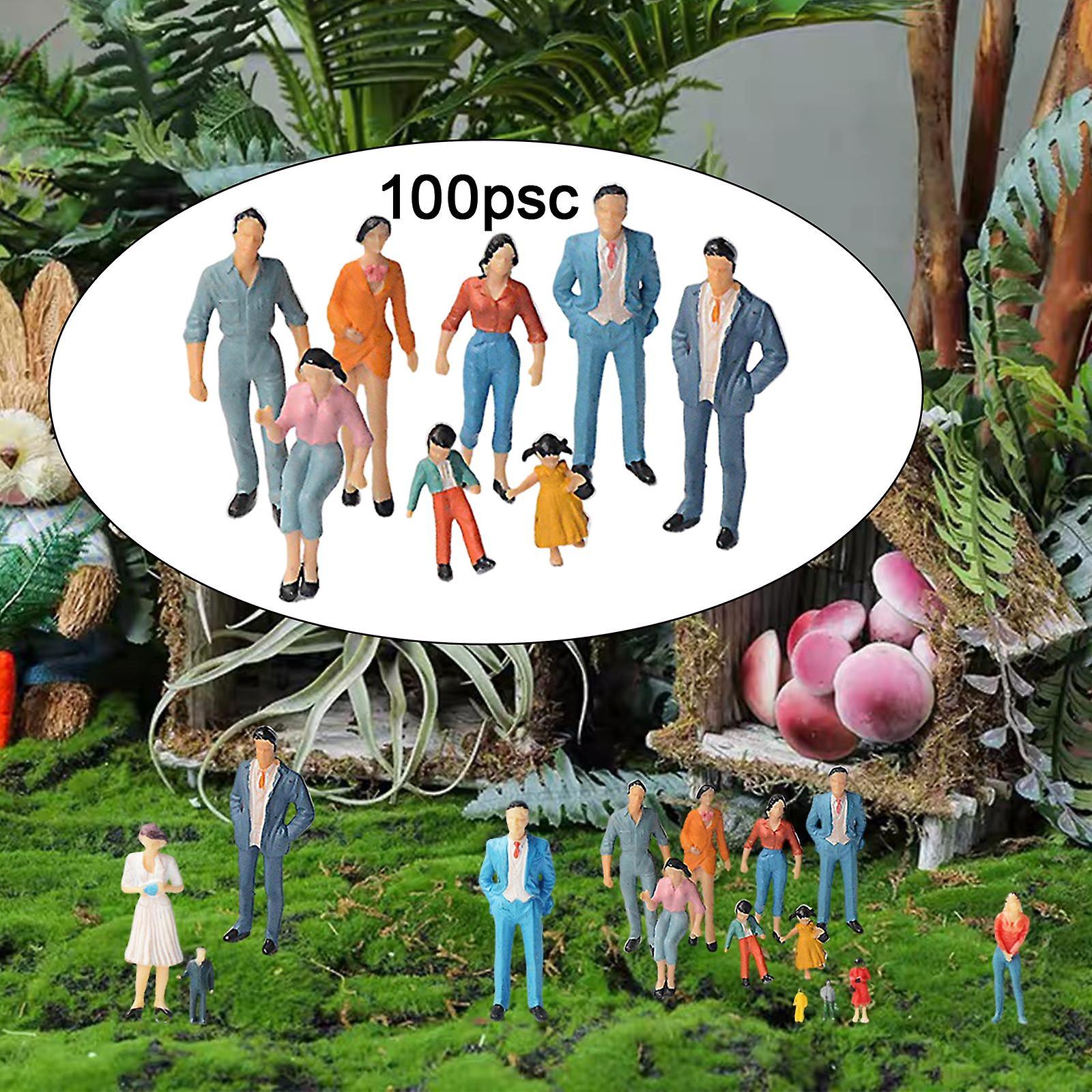 Hand Painted Figures Assorted Poses Sand Table Tiny Scenery Decorative 100pcs 200th
