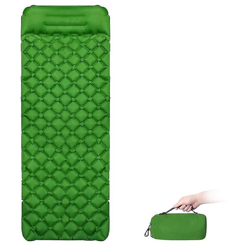 Single Camping Pad With Pillow Lightweight Compact Air Pad Lightweight Portable Air Mattress For Tent Backpacking Hiking