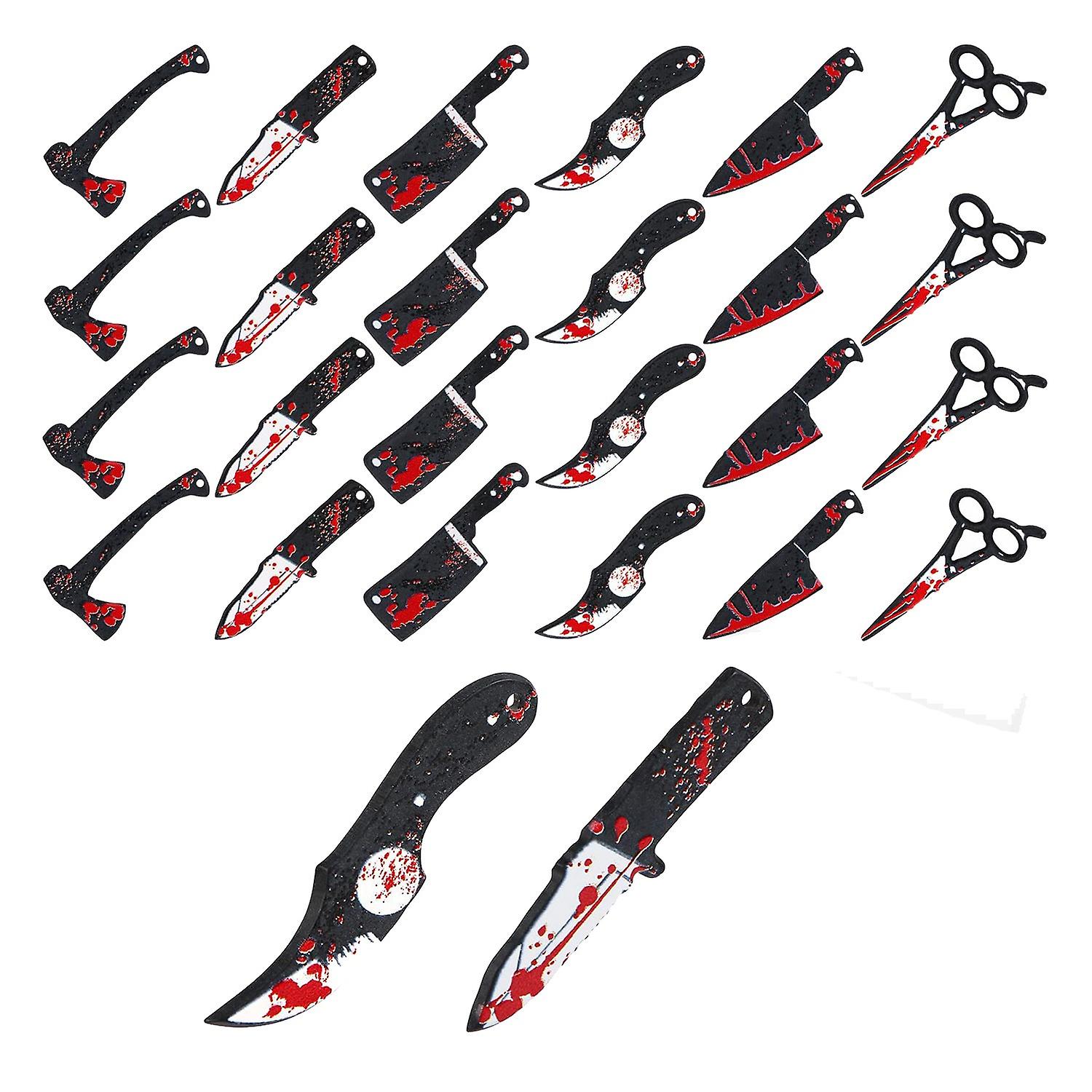 24 stk kniv sjarm, anheng mini kniv kvinners DIY smykker gjør håndverk sjarm