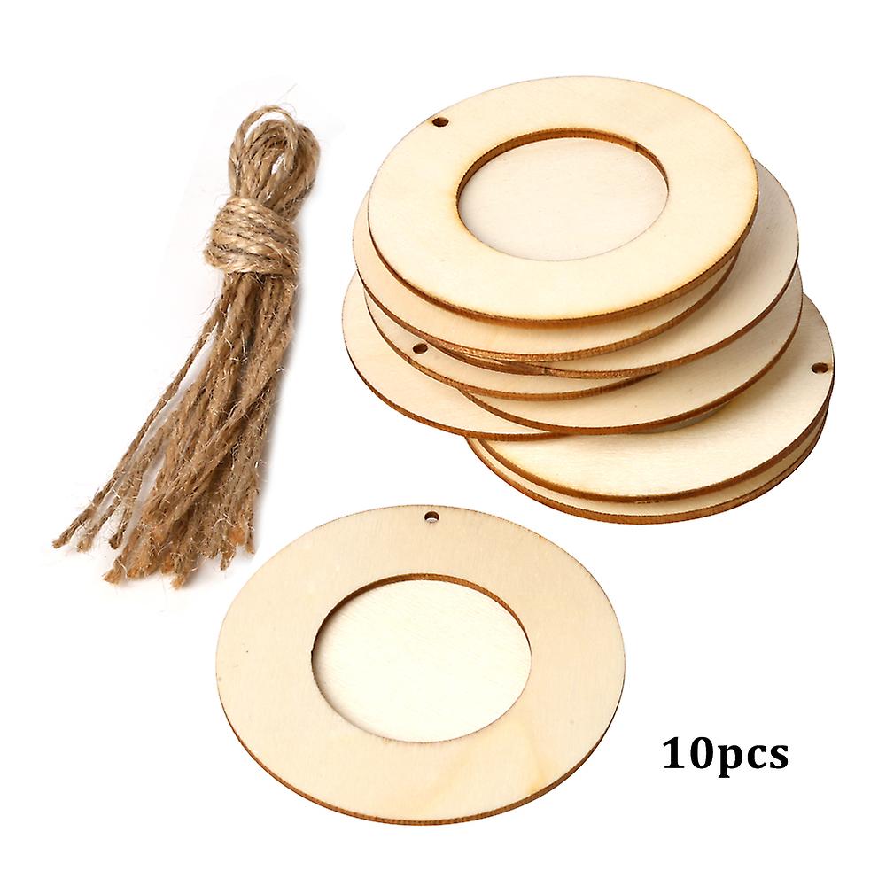 10pcs Mini Round Wood Bilderrahmen Bildhalter