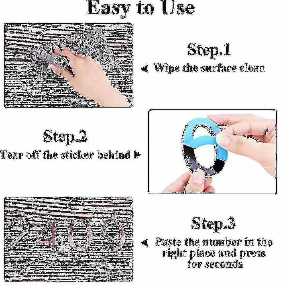 10pcs/set Mailbox Number Self-adhesive Chic Design Easy To Install 3d Self-adhesive Door House Numbers Car Decoration