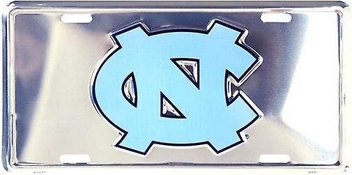 North Carolina Tar Heels NCAA Silver Mirror License Plate