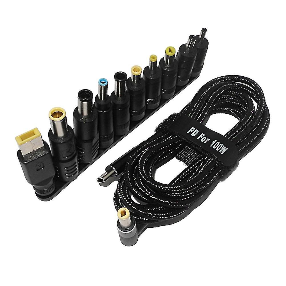 100w Type C Laptop Adapter Connector Plug Usb Type C to Universal Charger Charging Cable Cord for N