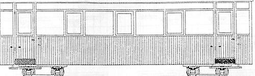 Dundas DM40 Welsh Highland 'Bro Madog' Bogiecoach OO9 / HOe Plastic Unpainted OO9 Scale model