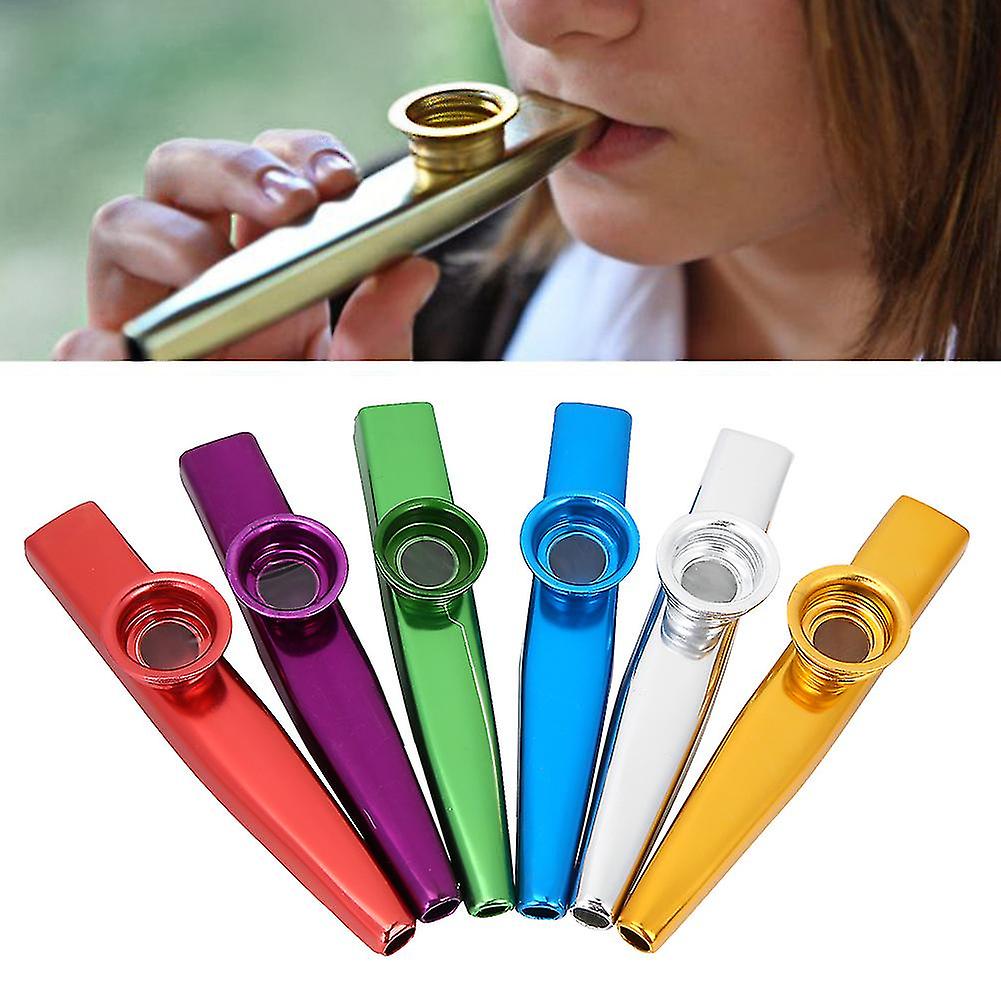 Aluminum Alloy Portable Kazoo 12x2.5x2cm Easy Learn 6-Pack Set
