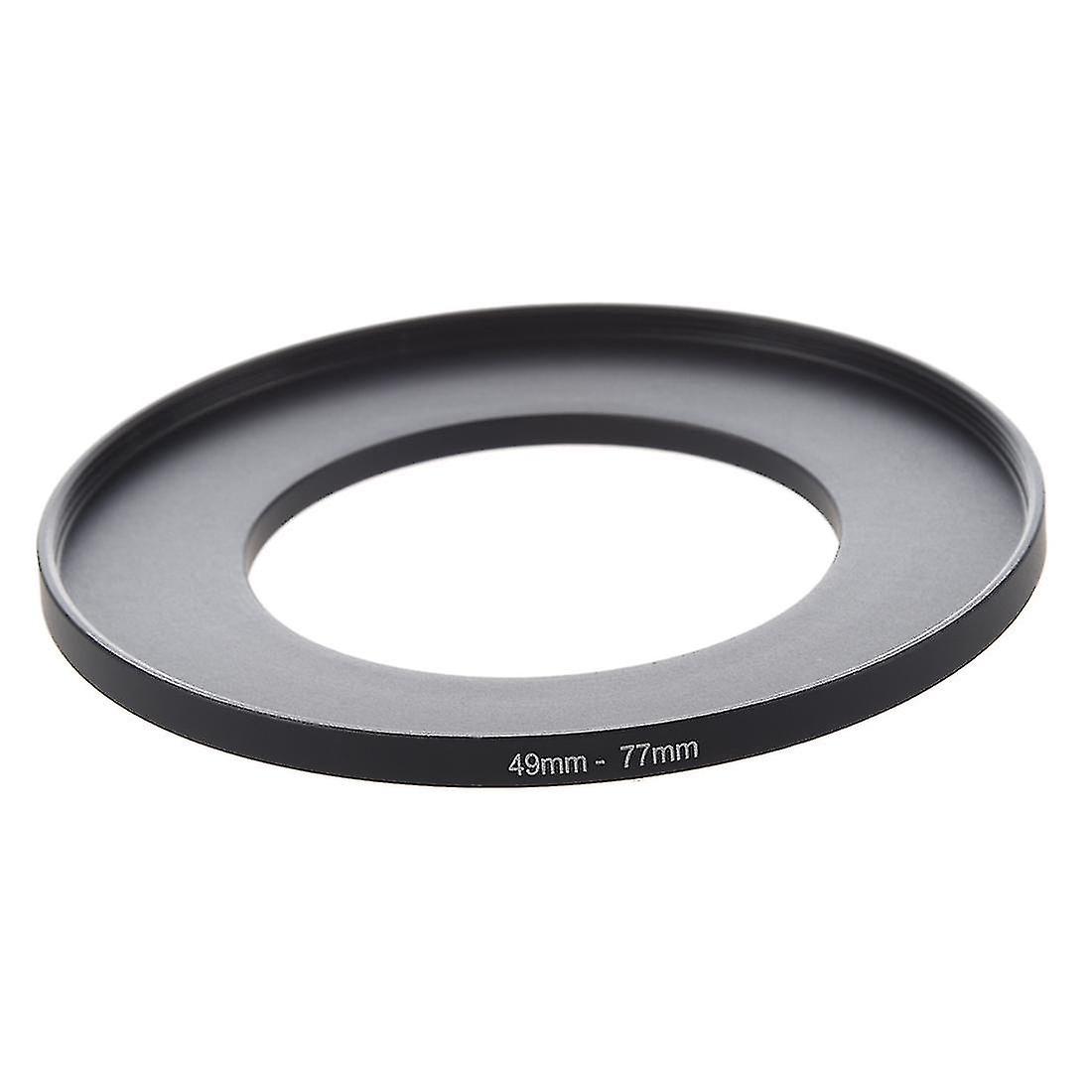 Camera Lens Filter Step Up Ring 49mm-77mm Adapter Black