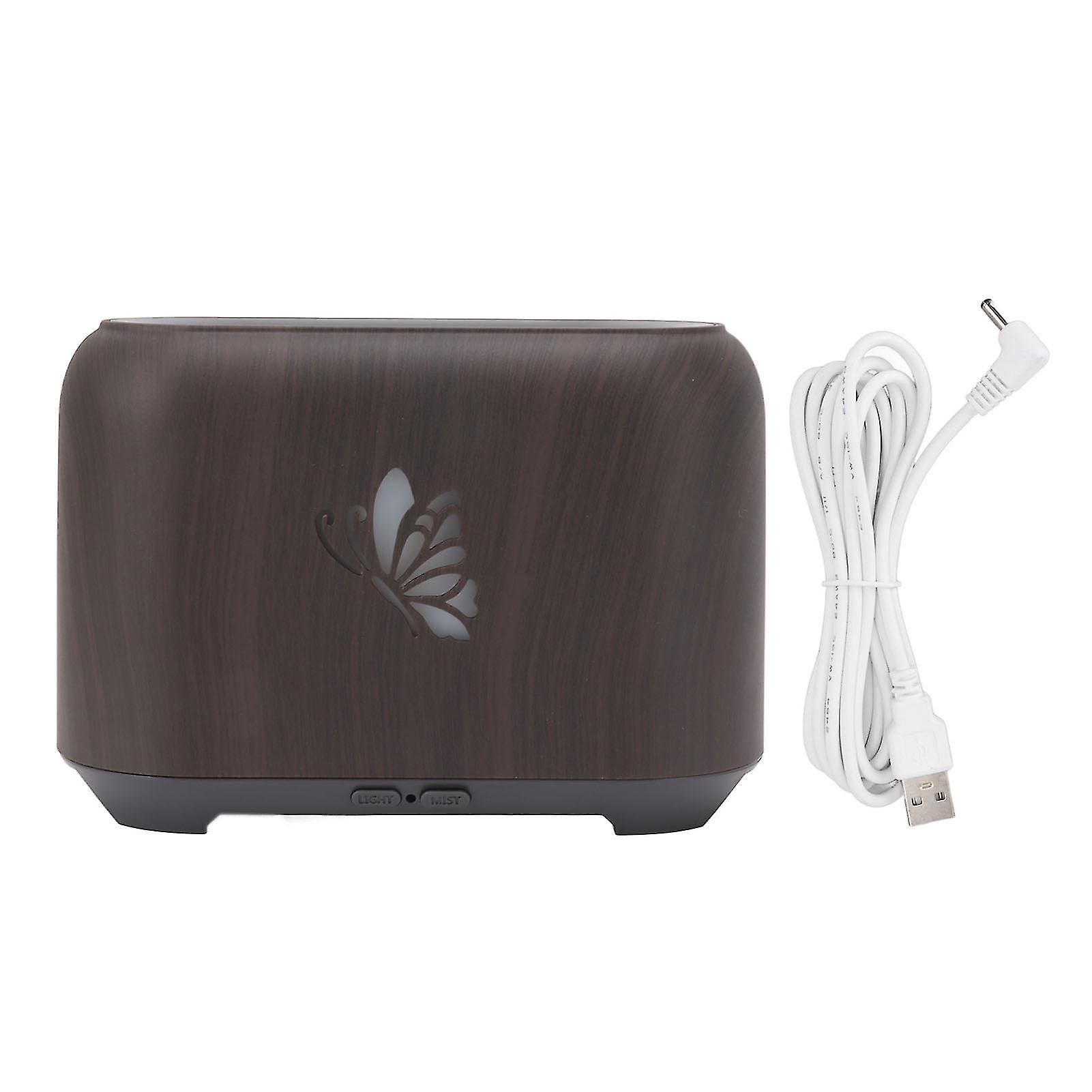 Flame Diffuser, Humidifier, Wood Grain, 7 Color Lights