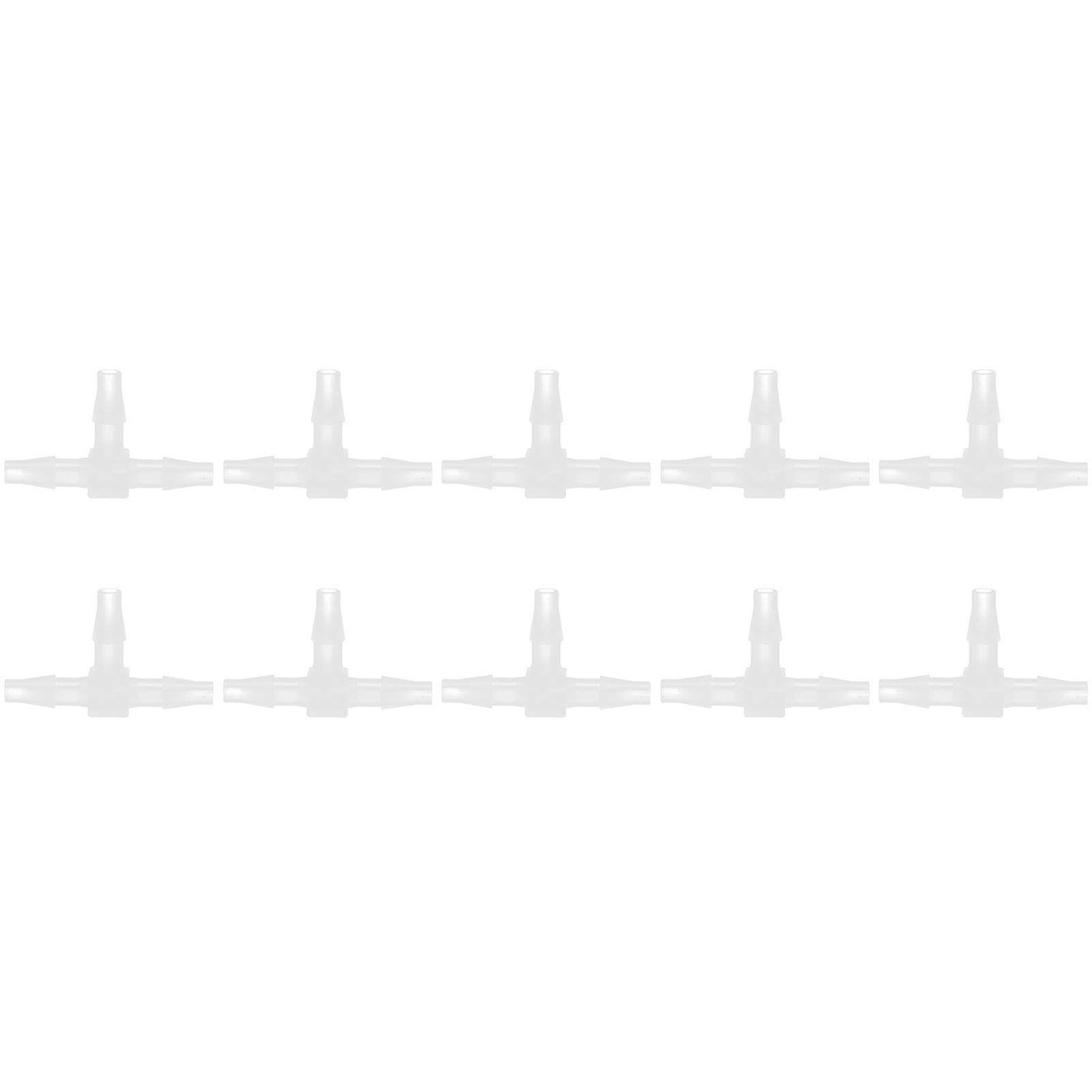10Pcs 3 Way Plastic Fitting Pressure Temperature Proof T Shaped Tee Barb Fitting