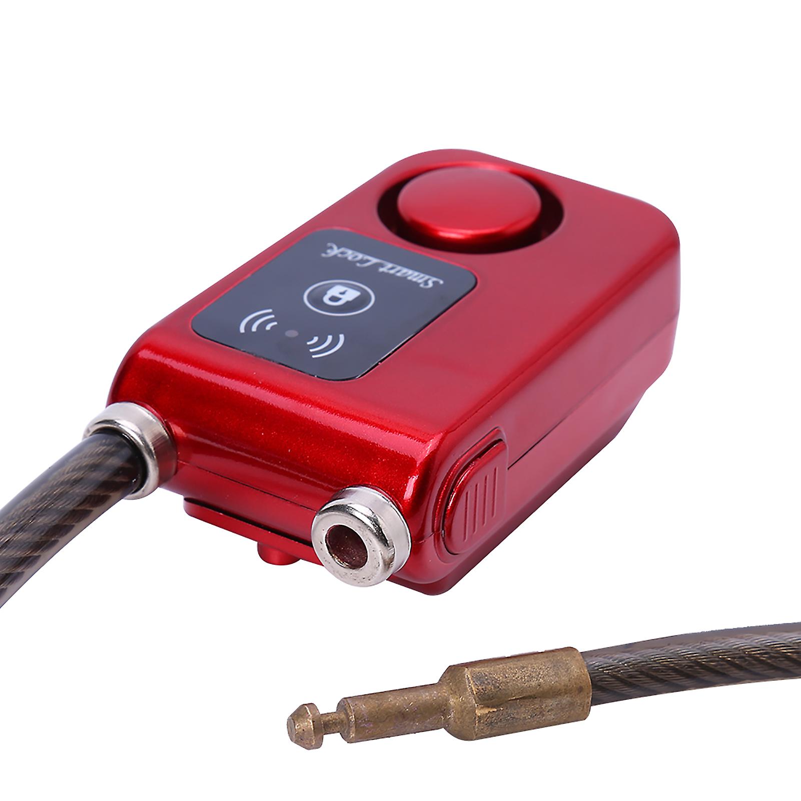 APP Control Alarm Lock Anti Theft Alarm Chain Lock with 105dB Alarm (Red)