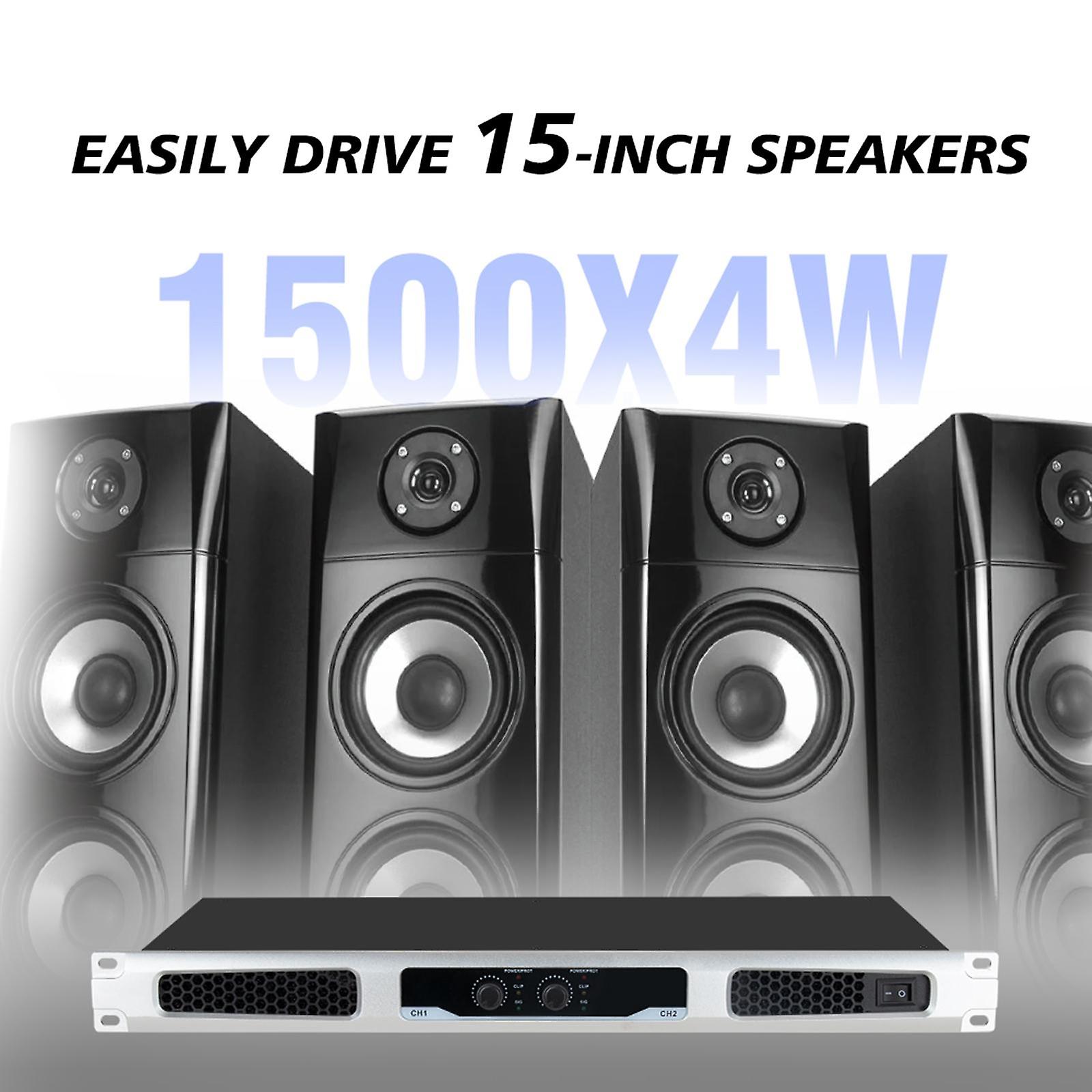 Audio Power Amplifier 2 Channel 2x 550W Compact Mono/Stereo for Party