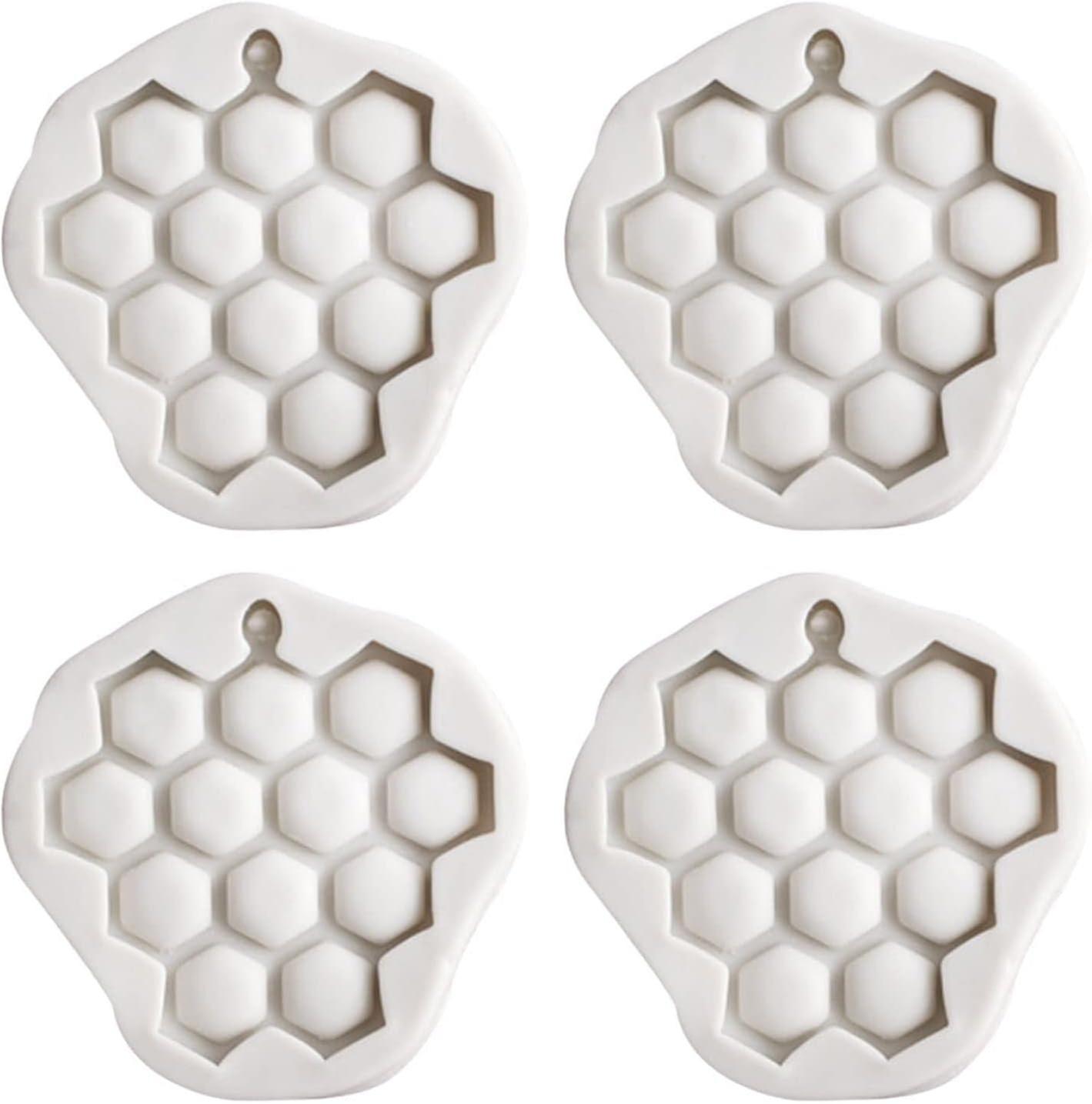 4 Honeycomb Molds Silicone Chocolate Fudge