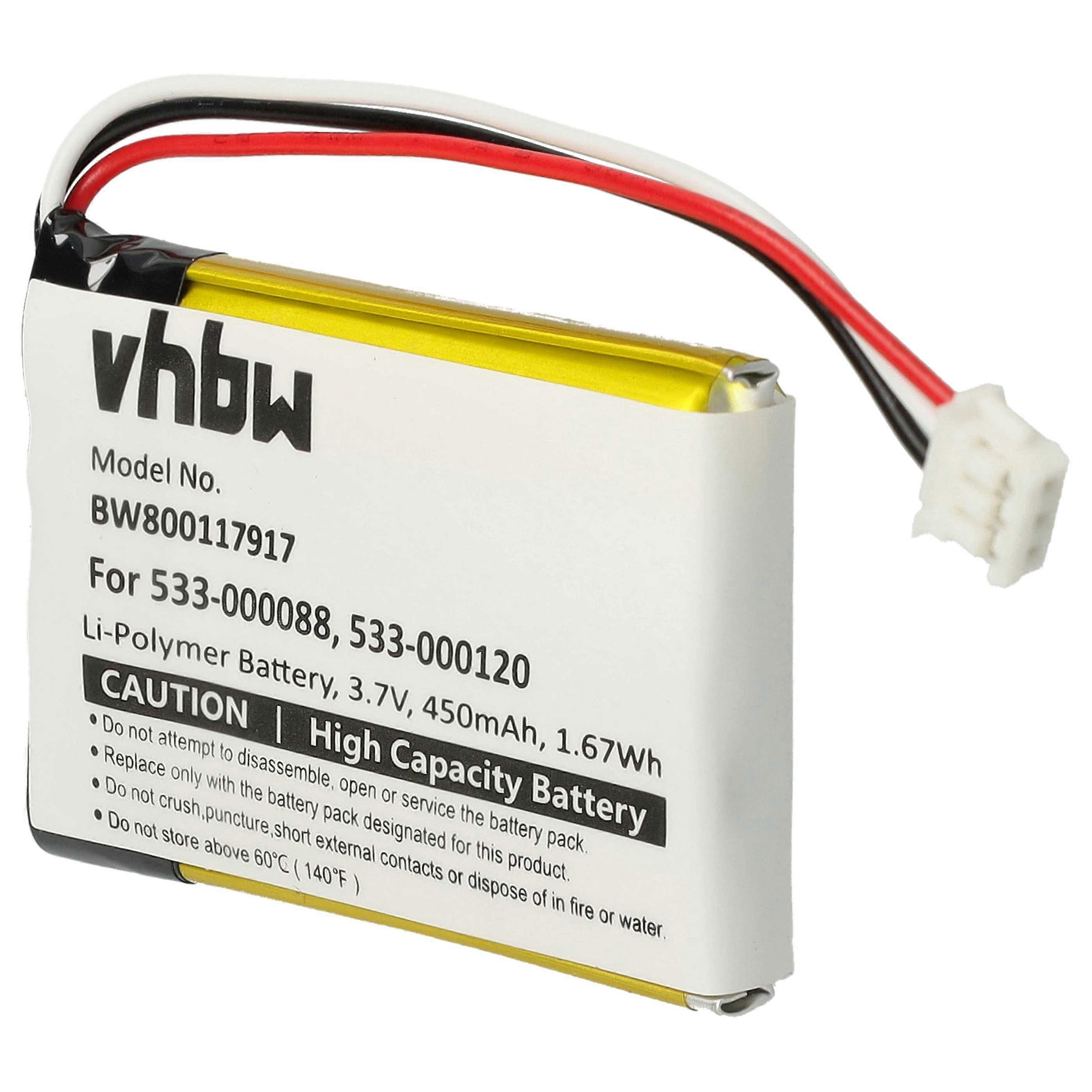 Batterie vhbw compatible avec la souris sans fil Logitech 910-004362, MX Ergo, MX Anywhere 3, 910-004374, M-RO052, MX Anywhere 2 (450 mAh, 3,7 V, Li-Polymer)