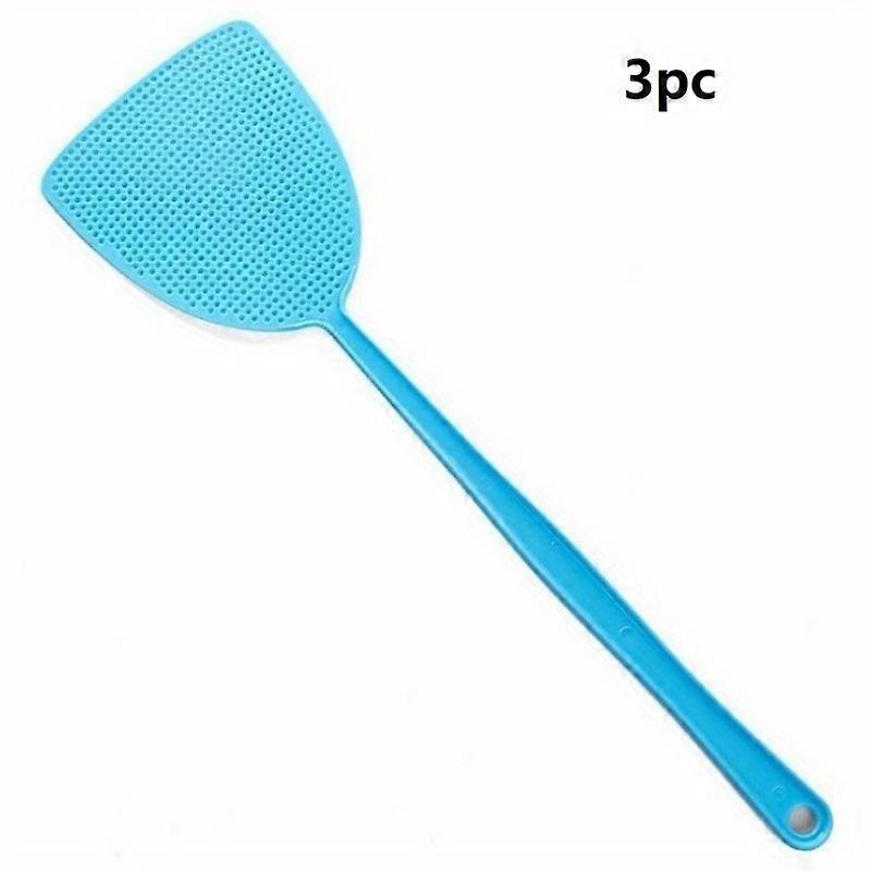 Blue Palm-Patterned Plastic Fly Swatter - Effective Mosquito and Pest Control for Home and Kitchen