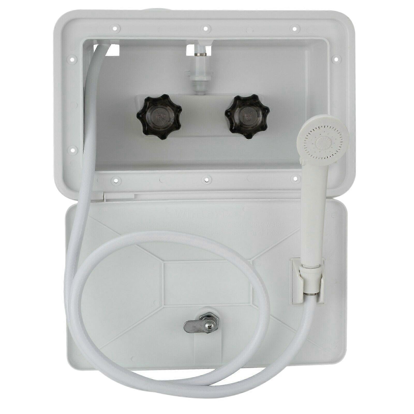 RV الخارجي دش مربع كيت قافلة دش الضغط العالي لملحقات قارب مقطورة أبيض