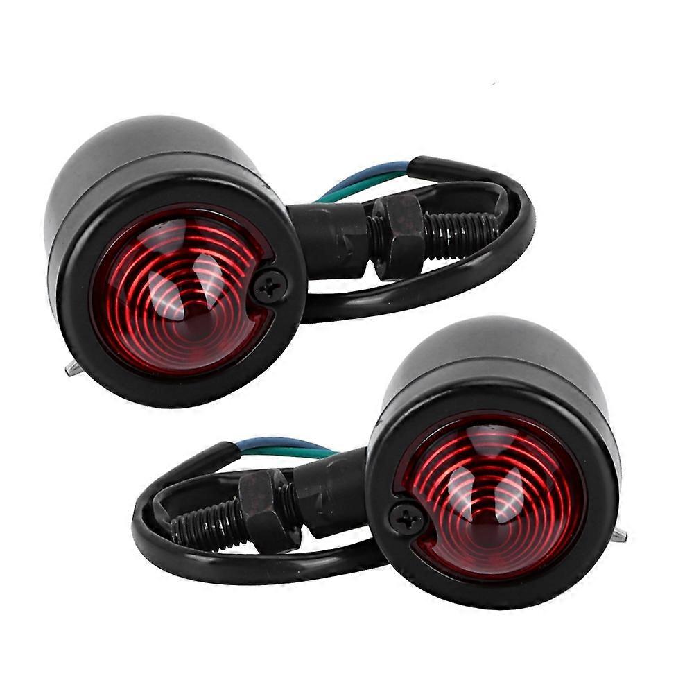 Motorcycle Turn Signal Red Light Turning Indicator Lamp Modification Accessory(Black)