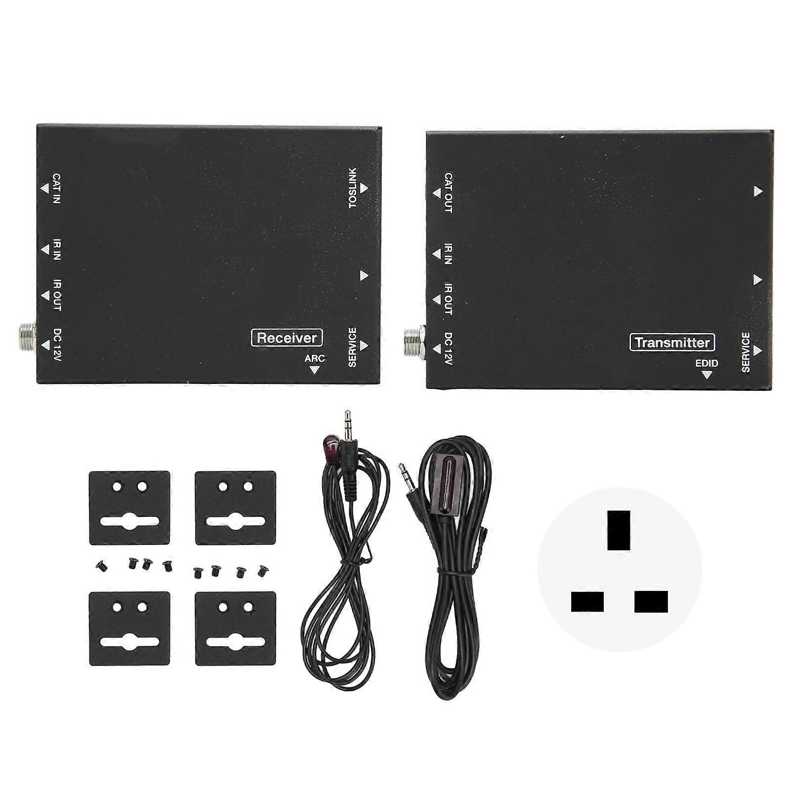 Hd Multimedia Interface Extender 4k 60hz 18gbps Support 2 Way Ir Hd Multimedia Interface Transmitter Receiver 100240v Uk Plug