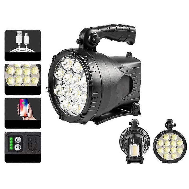W867A Handheld LED Scheinwerfer Flutlicht Suchscheinwerfer USB Wiederaufladbare Taschenlampe Arbeitsbeleuchtung (Größe: