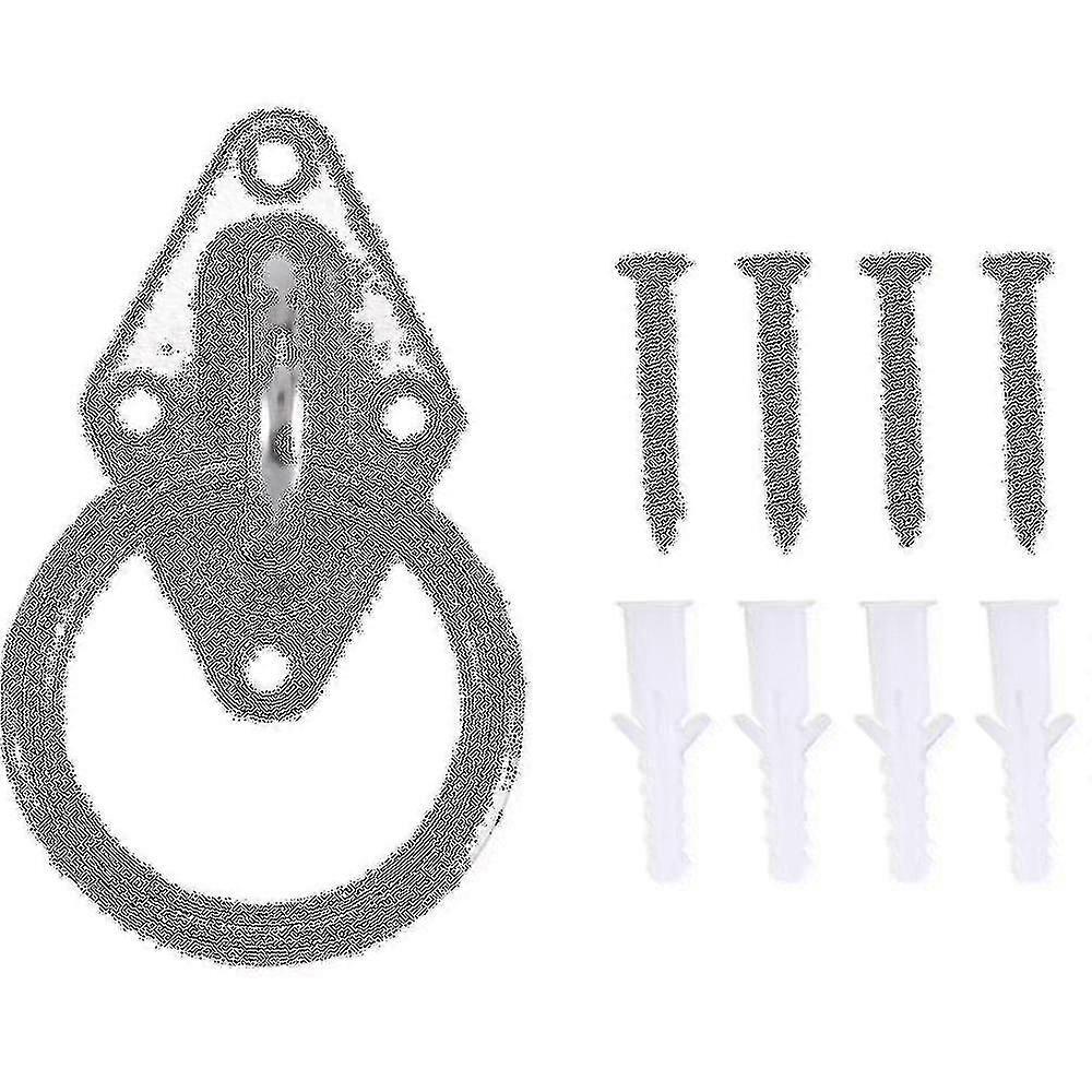 80mmx50mm Mounting Hook For Wall Or Ceiling With Round Ring Stainless Steel - Bracket / Attachment