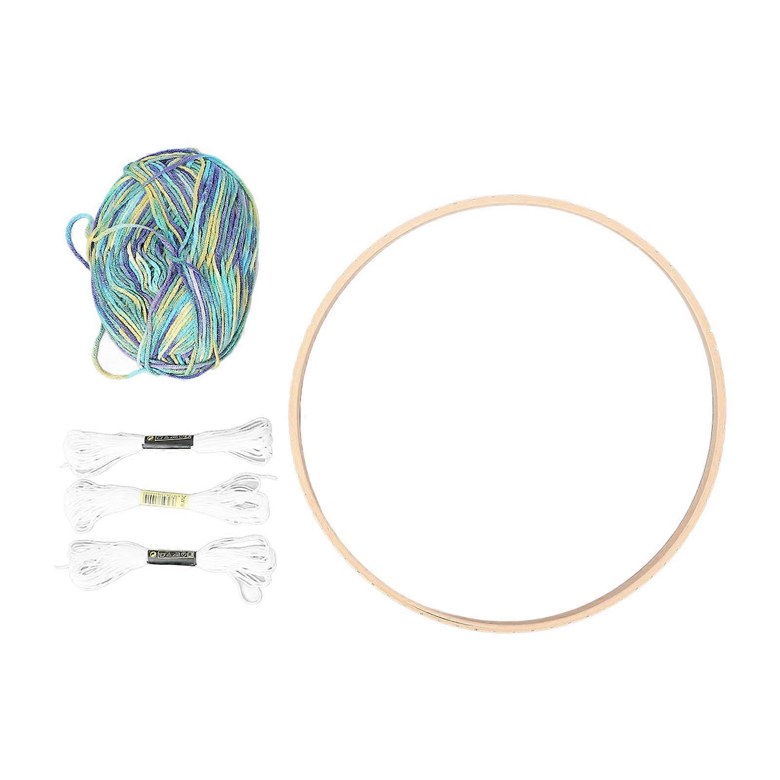 Knitting Loom Set Circular Home Knitter Machine Kit with Colorful Wool for Coasters Hats Bags Crafts