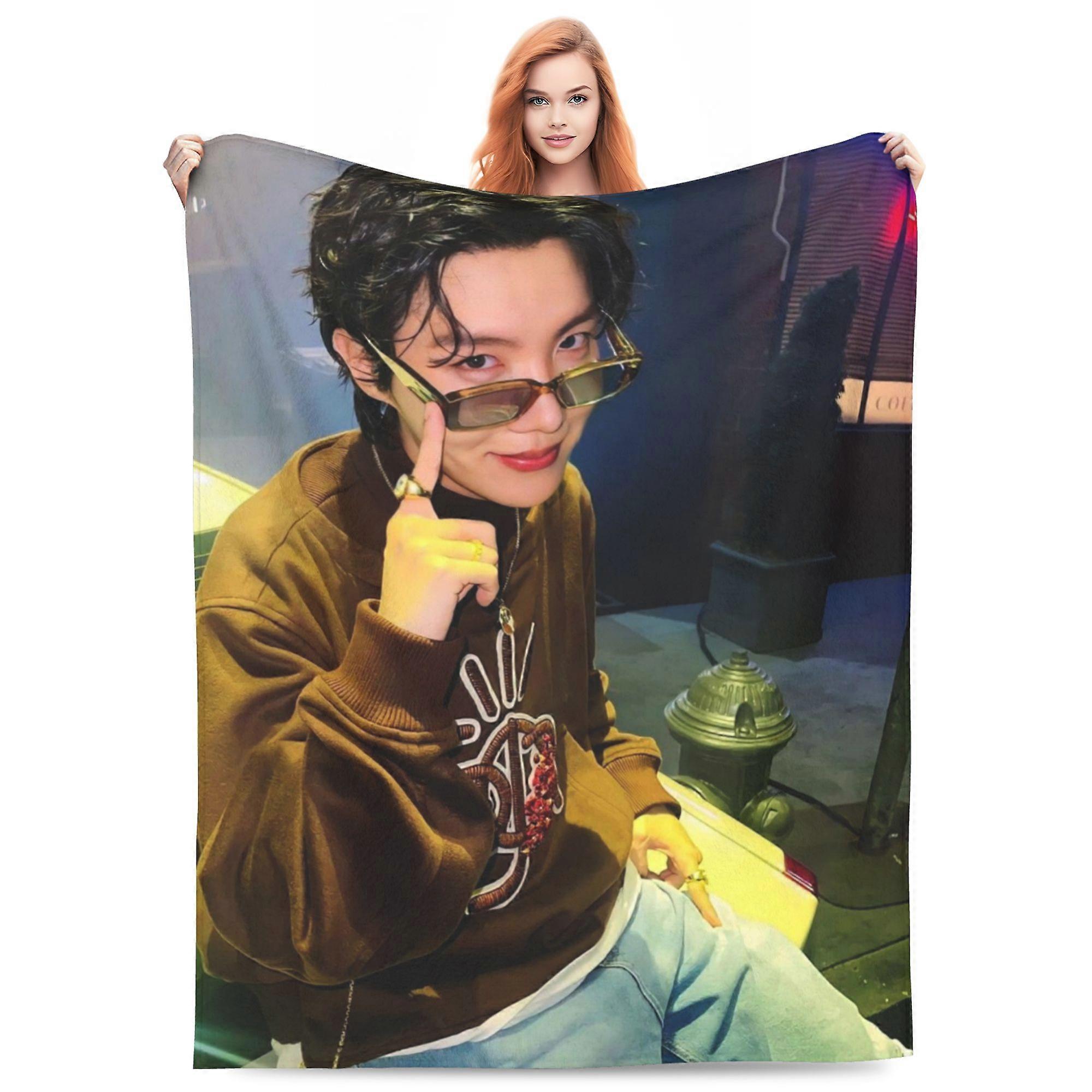 BTS j-hope (57) Soft Throw Blanket Flannel Blankets Home Furnishing Blanket Sofa Blanket-ML3633