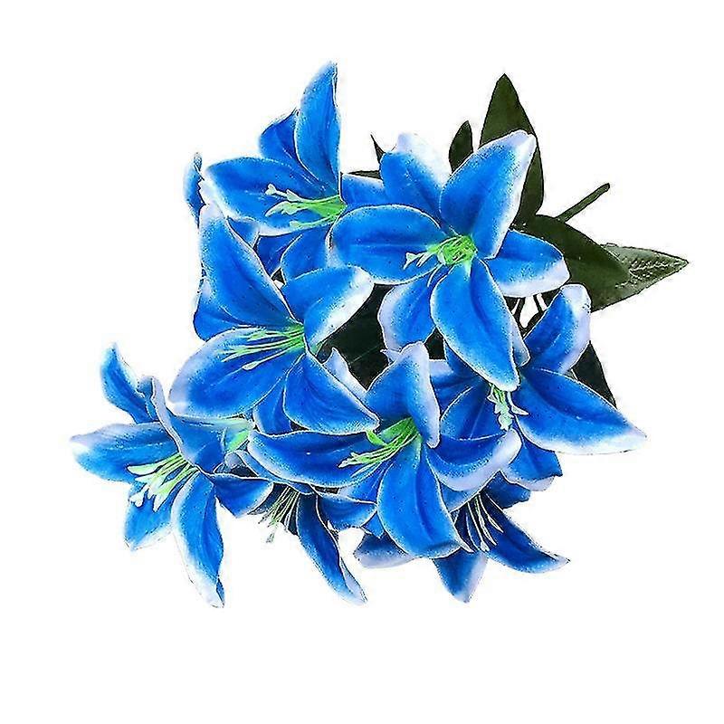 Barsinfi 2pcs Artificial Lily 10 Heads Each For Wedding Party Decor