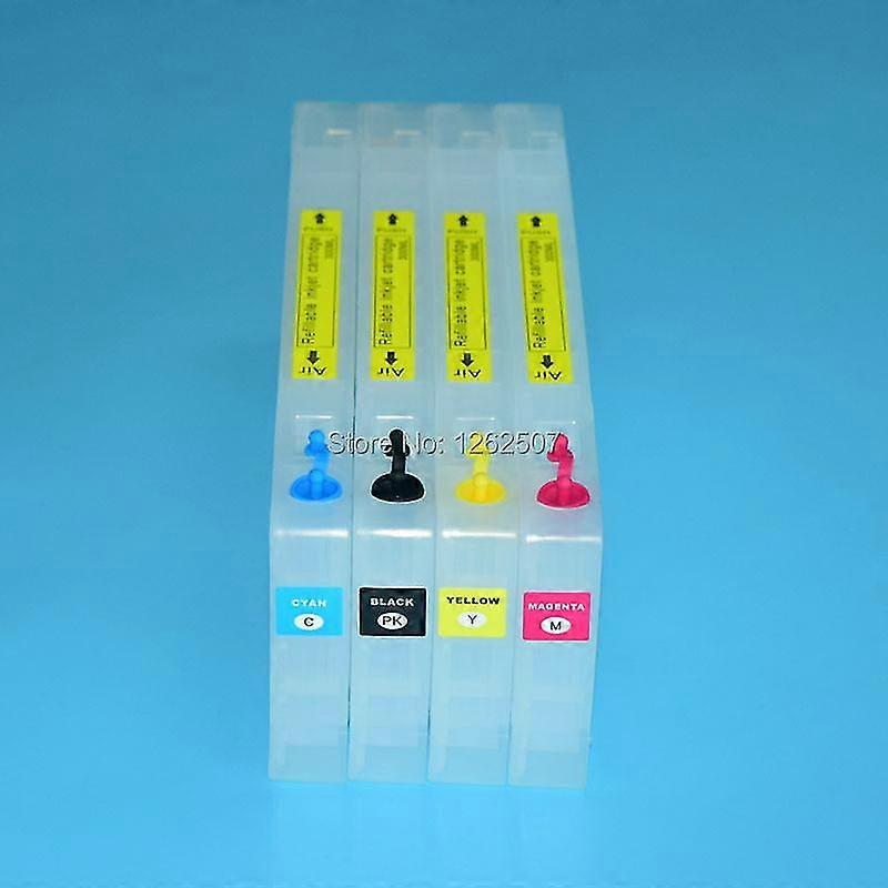 unique 300ML 4Colors Empty Refillable Ink Cartridge And Chip Resetter For Epson stylus pro 4450 4400 T6148 T6142 T6143 T6144 Printers