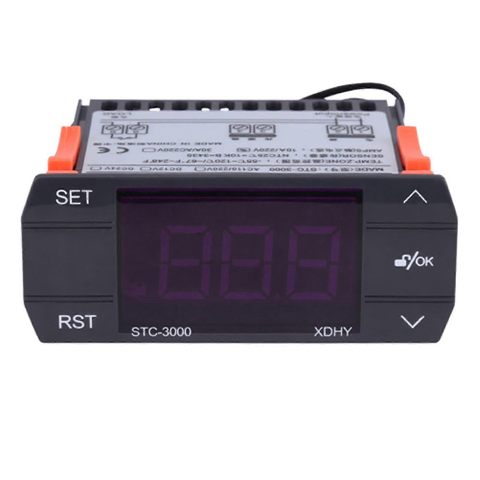 STC-3000 220V Touch Digital Temperature Controller Thermostat With Sensor(30A) YEMAA