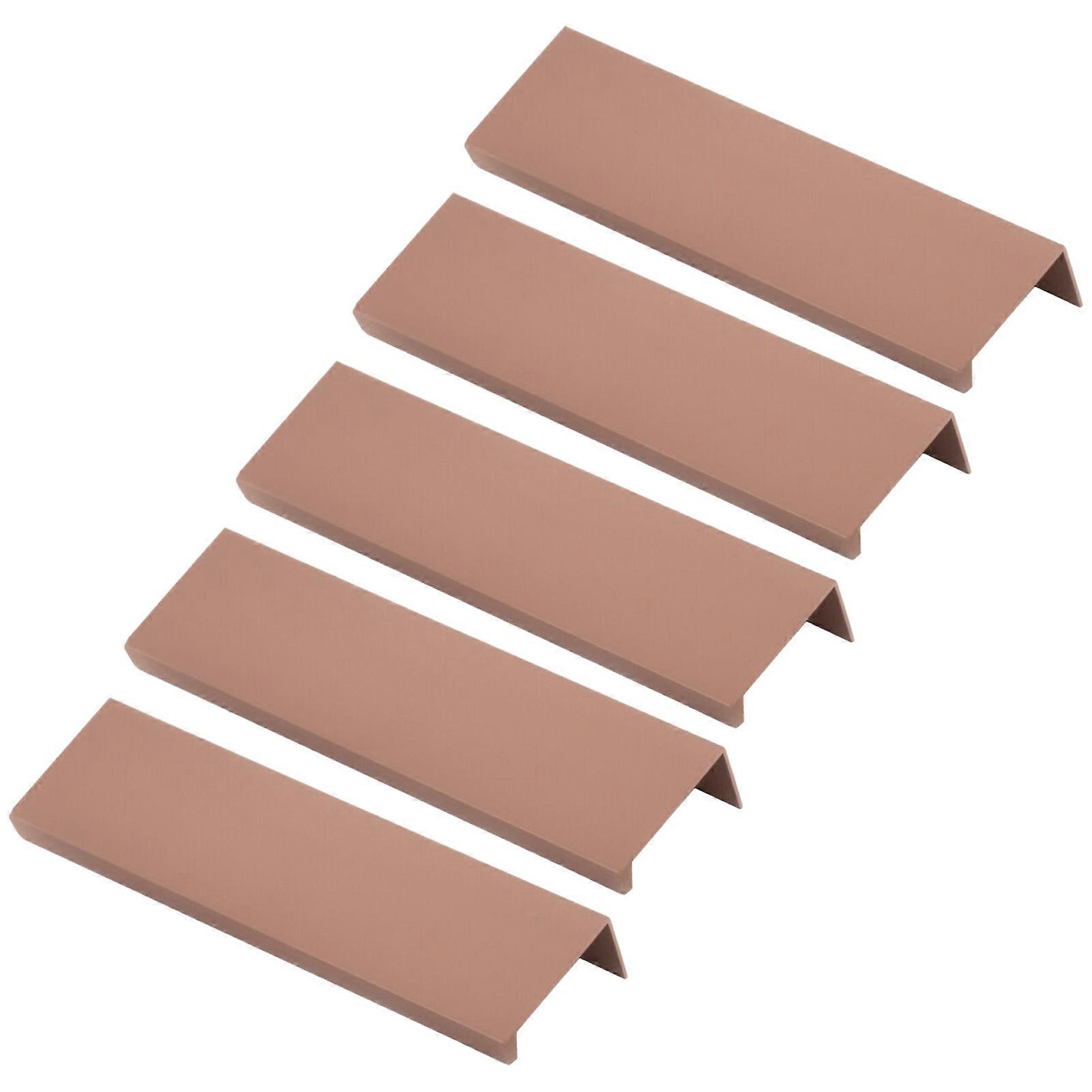 5 X Drawer Handle Finger Edge Pull Concealed Handle Cabinet Pull Handles Aluminum Alloy Invisible Handle for Kitchen Door