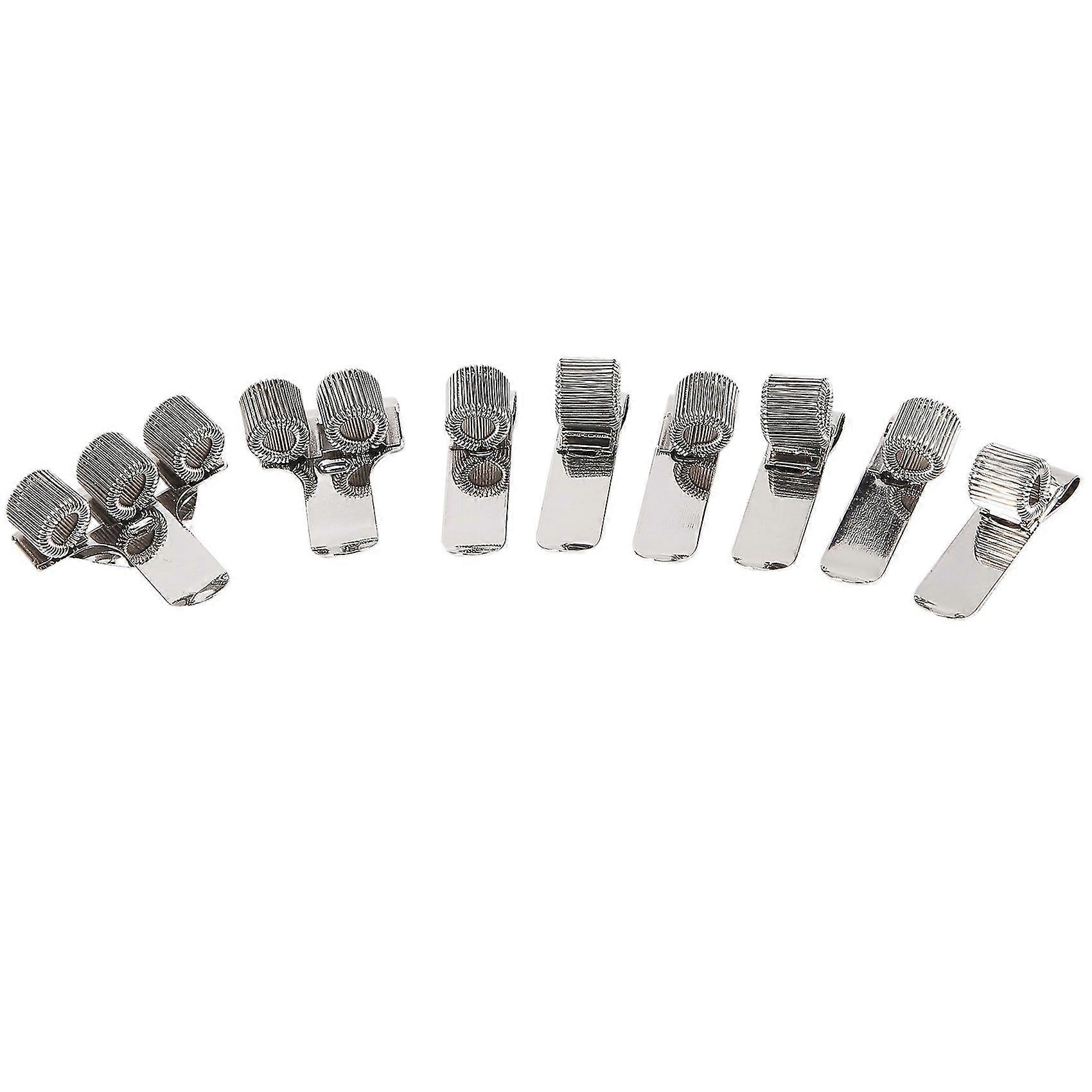 8 Pack 4 Size Stainless Pen Holder Clip For Notebook And Clipboard With Spring Fits Almost All Pen