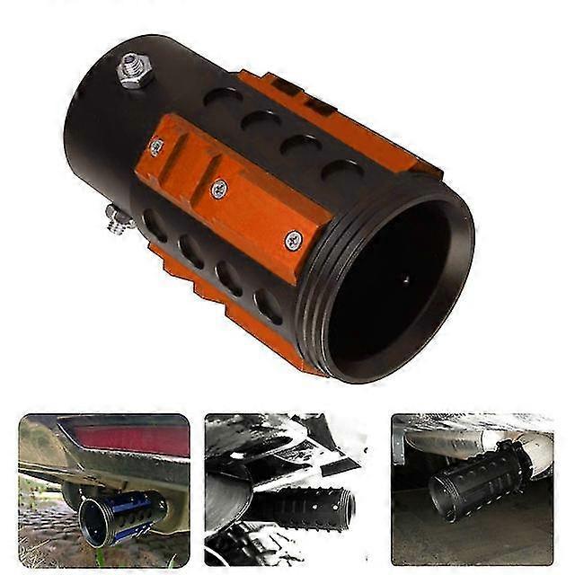 Universal tail throat aluminum rear exhaust tip refit tailpipe industrial style suitable for 38mm-63mm pipes car modification