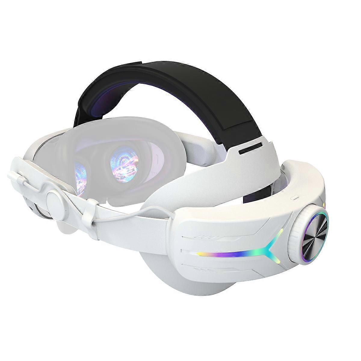 Elite Head Strap with RGB Light for 3 VR Accessories+8000Mah Battery Comfortable Head Strap Pure Wh