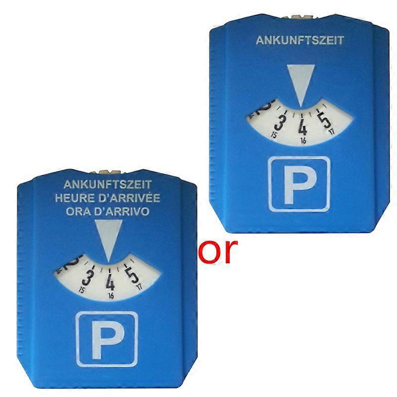 Car Parking Disc Timer Clock Arrival Time Display Blue Plastic Parking Time Tools Portable Car Parking Timer Clock