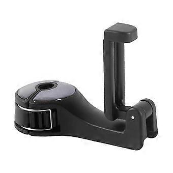 Multi-functional 2 in 1 Car Hook Hidden Multifunctional Rear Headrest Hook Car Rear Phone Holder Lock Type Mobile Phone Holder