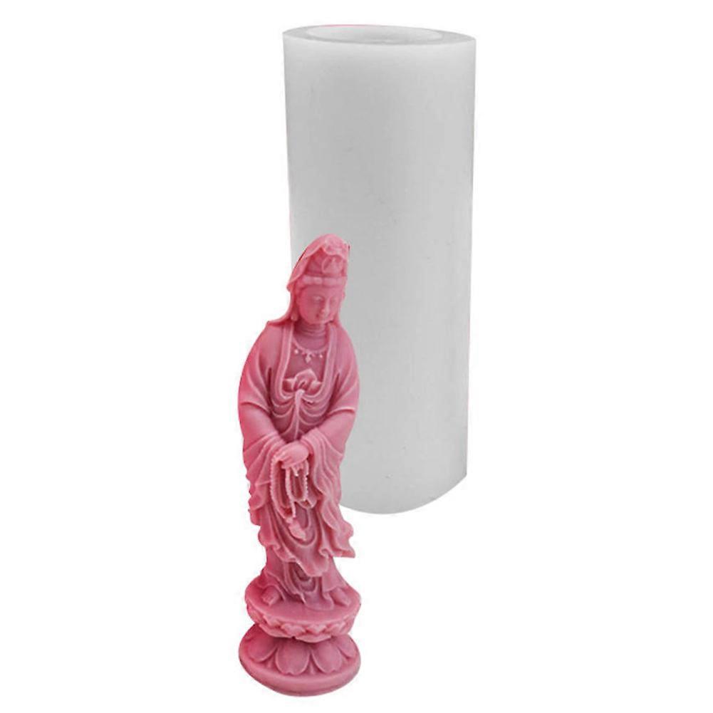 DIY Avalokitesvara Candle Mold Hand-made Scented Candle Making Stencil for DIY Soaps
