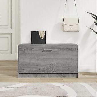 Schuhbank schwarz 80x24x45 cm Holzwerkstoff