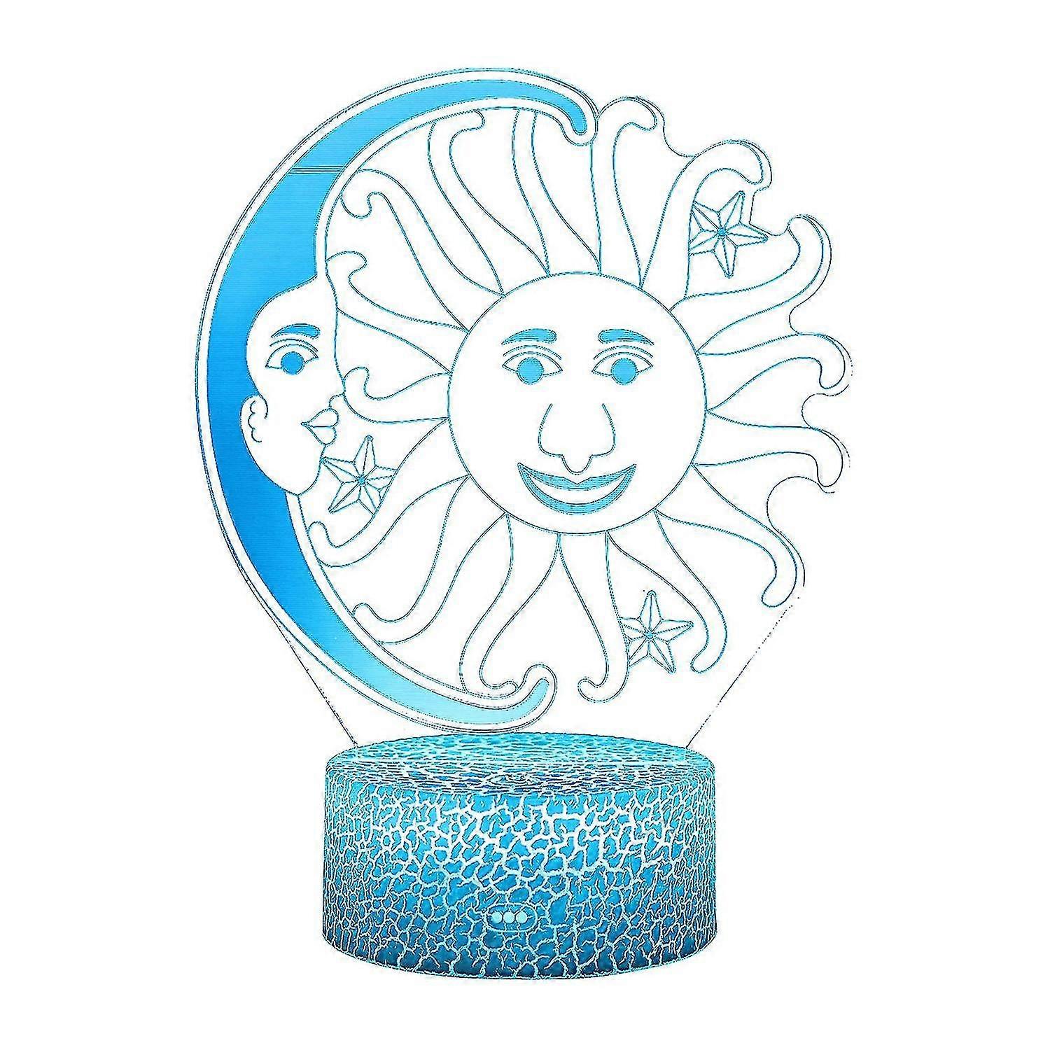 Led Light with Remote 21.5 X 15 X 5.3cm Creative Multicolor 3d Visual Effects Colorful Ramadan Mubar