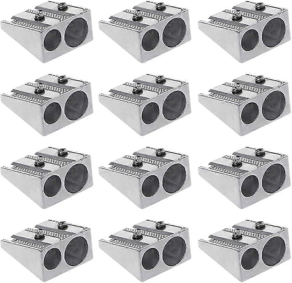 Magnesium Pencil Sharpener Survival, Hand Held Pencil Sharpener, Metal Pencil Sharpener Magnesium, 2-Hole Pencil Sharpener Magnesium Alloy Wedge Profi