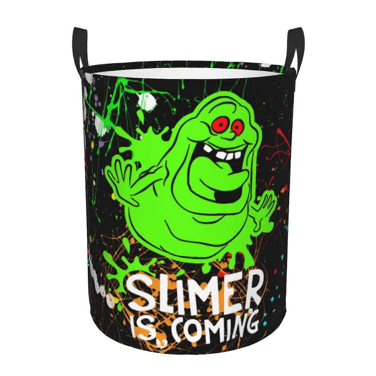 ゴーストバスターズは、パフトランドリーハンパー軽量収納バスケットおもちゃオーガナイザーランドリーバスケット寝室用防水、B-SYS27460