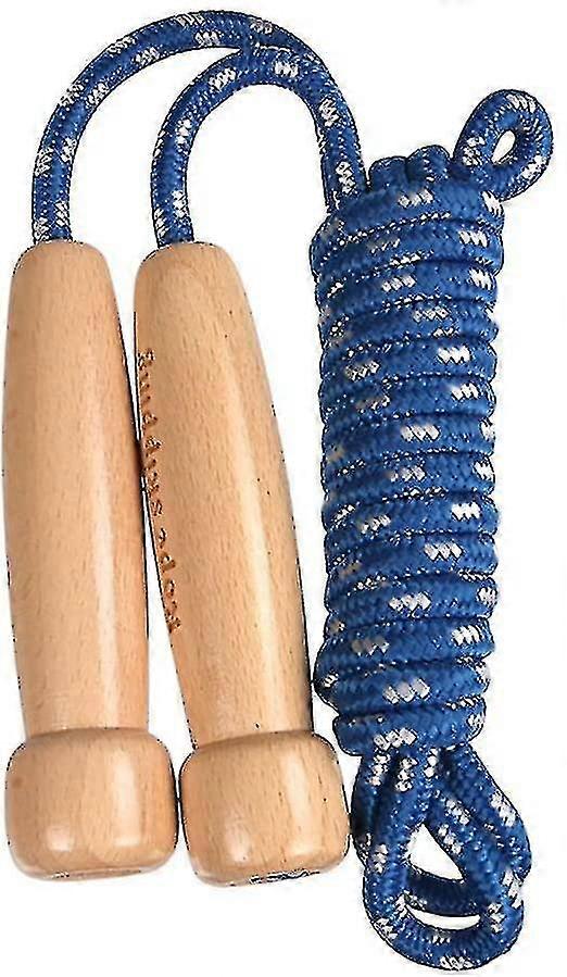 Kids Jump Rope, Adjustable, Wooden Handle