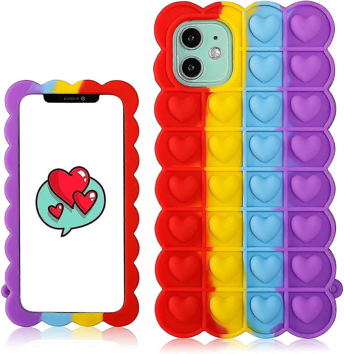 Red Heart Case For Iphone 12 Mini Cartoon Funny Kawaii Cute - Main Image