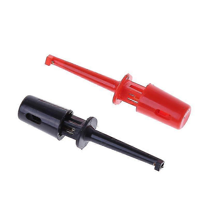 New 1 Pair Single Hook Clip Test Probe Lead Wire Mini Grabber Kit For Multimeter