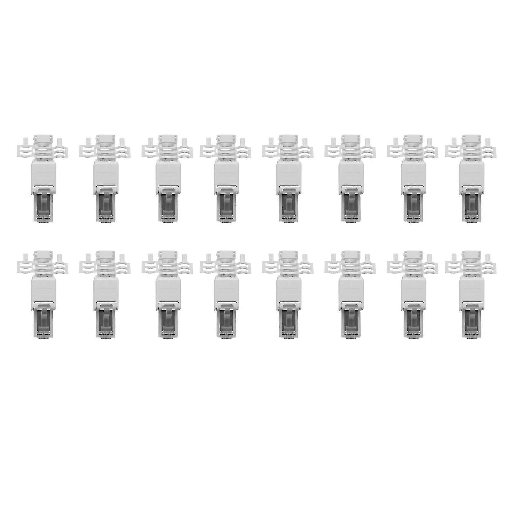16 Pieces Network Connectors, Tool-free Cat6a Rj45 Lan Utp Cable Connector Without Tools Cat6 Instal